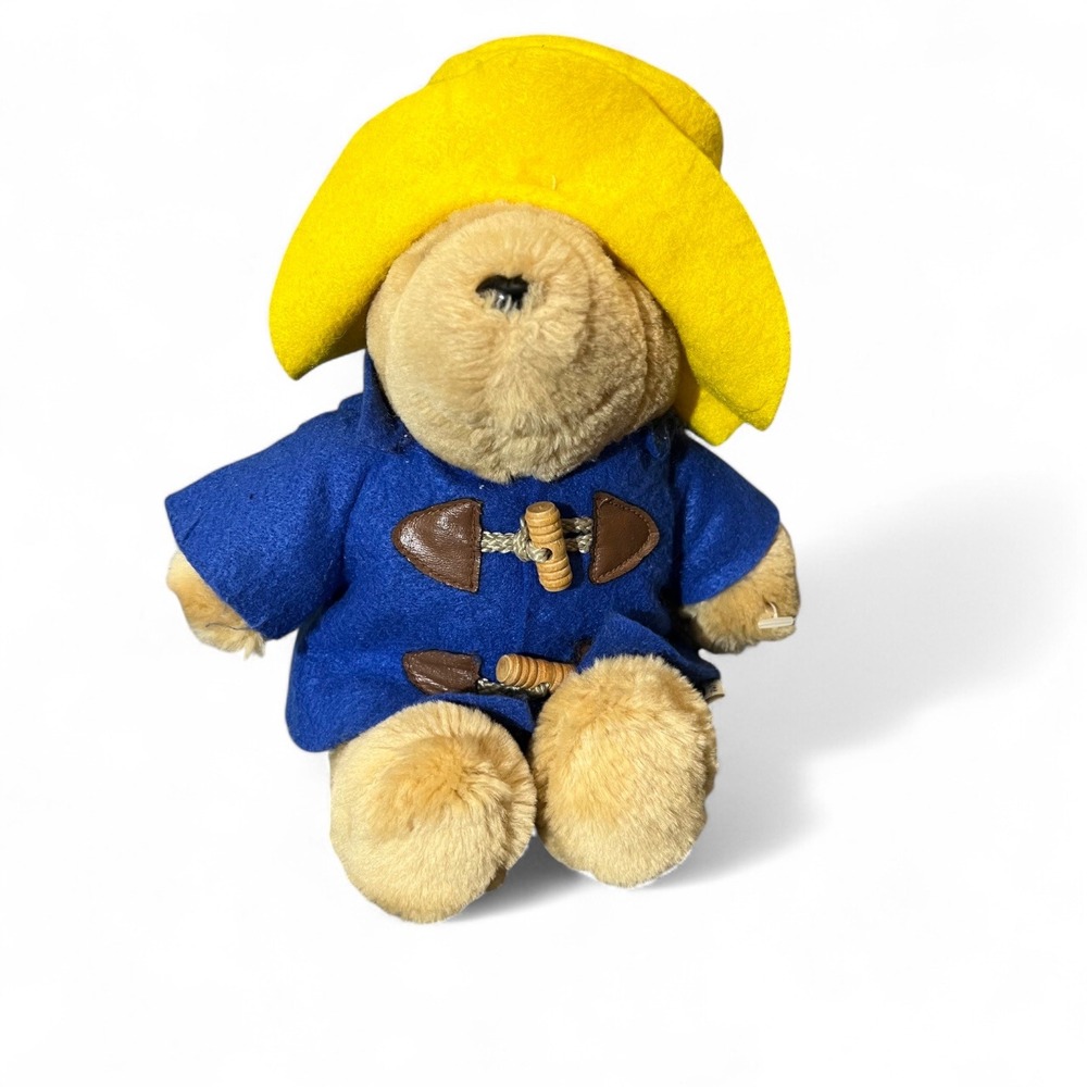 Vintage Sears Paddington Bear Plush Yellow Hat Blue Coat Kids‎ Gifts